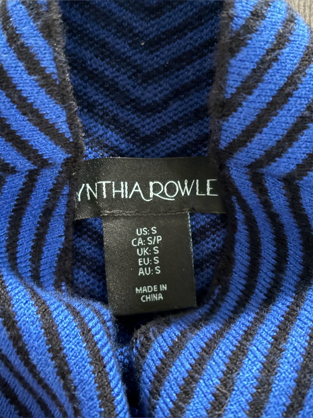 Cynthia Rowley Chevron Striped
Mock Neck Sweater - Picture 3 of 5